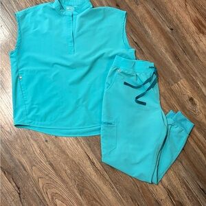 Figs Oasis Sleeveless Top and Jogger Set